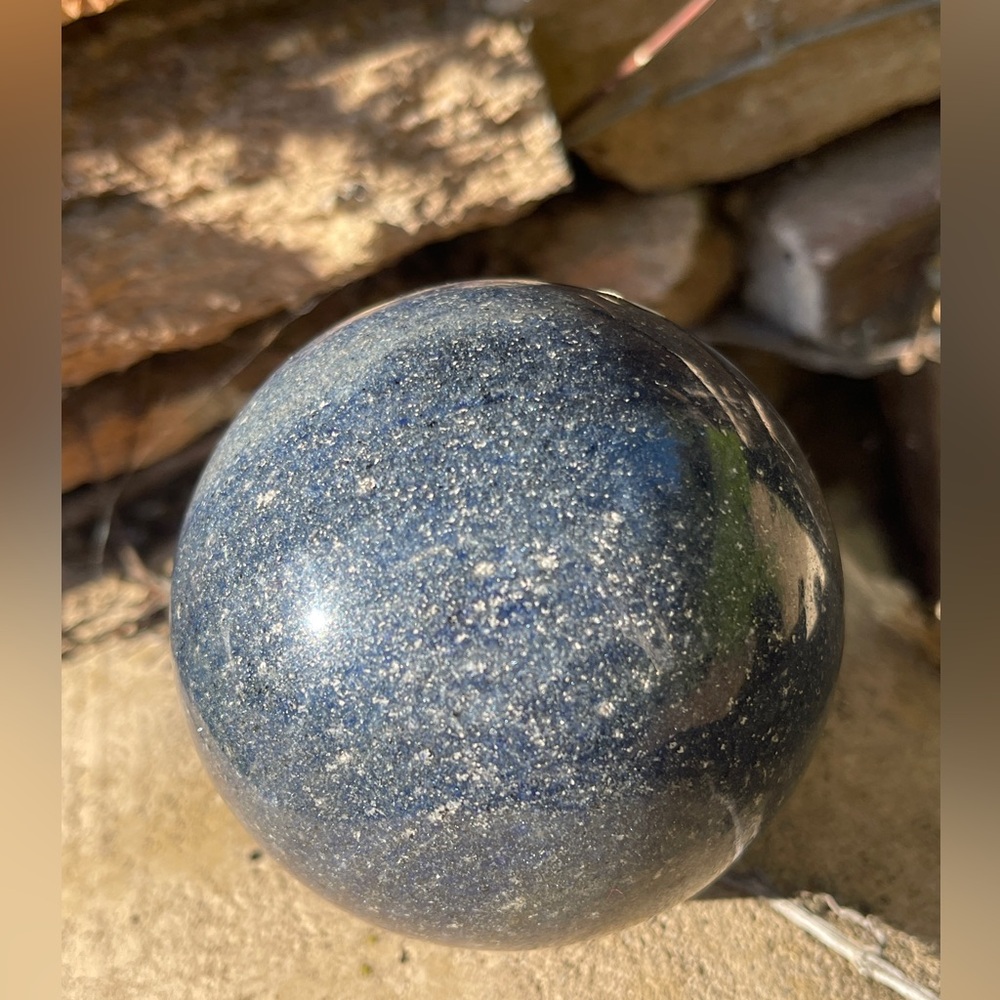 Rare Lazulite Crystal Sphere - Picture 5 of 5
